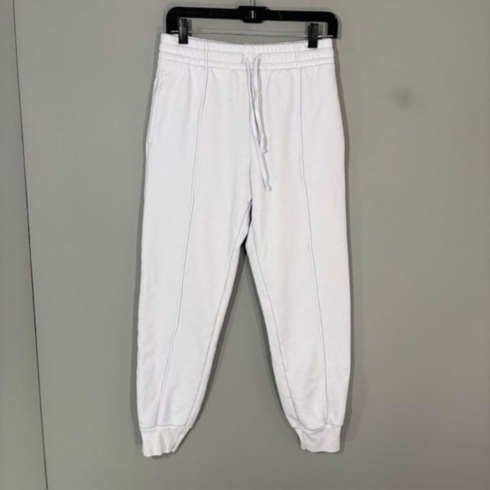 Jonathan Simkhai Pants Womens S White Fleece Tapered Sweatpants Lounge Gym